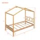 preview thumbnail 11 of 65, Wood Playhouse Bed wSemi-enclosed Roof, Headboard, Footboard Storage