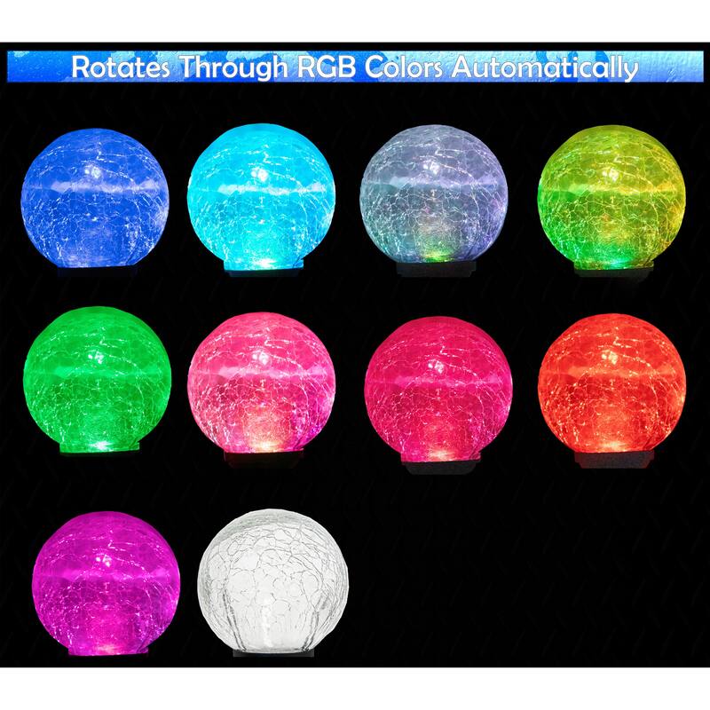 Solar Wind Chimes w/ Color Changing Crackle Glass Globe Light w/ Butterfly & 4 Iron Tubes - Outside Hanging Led Outdoor Light