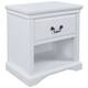 Traditional Solid Wood 1 Drawer End Table Nightstand,White