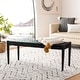 preview thumbnail 3 of 29, SAFAVIEH Bandelier Wood and Leather Bench. - 47" W x 16" D x 19" H