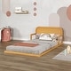 preview thumbnail 1 of 6, P’kolino Curva Rattan Floor Bed - FSC Certified Solid Wood - Natural Natural - Twin