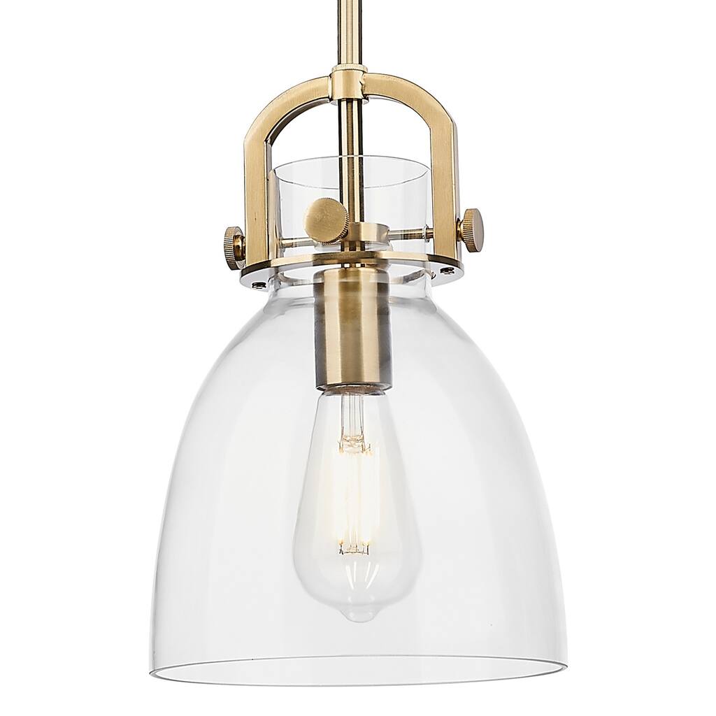 Innovations Lighting 410-1SS-G412-8CL Newton Bell 8" Wide Mini Pendant