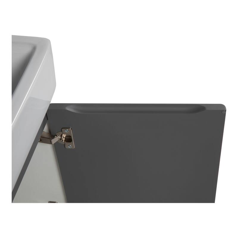 Modern Wall-Mounted Bathroom MINI-Vanity with Washbasin | Comfort Collection mirror Simple 24" included