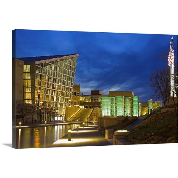 Shop Indiana Indianapolis Skyline With Indiana State Museum Canvas Wall Art Overstock 16492262