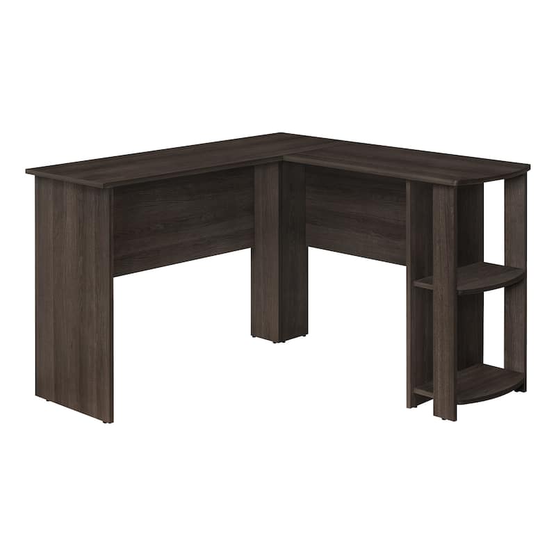 HomeRoots 47" Brown Wood L Shape Computer Desk