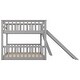 preview thumbnail 9 of 20, Full Over Full Wood Low Bunk Bed with Convertible Slide and Ladder
