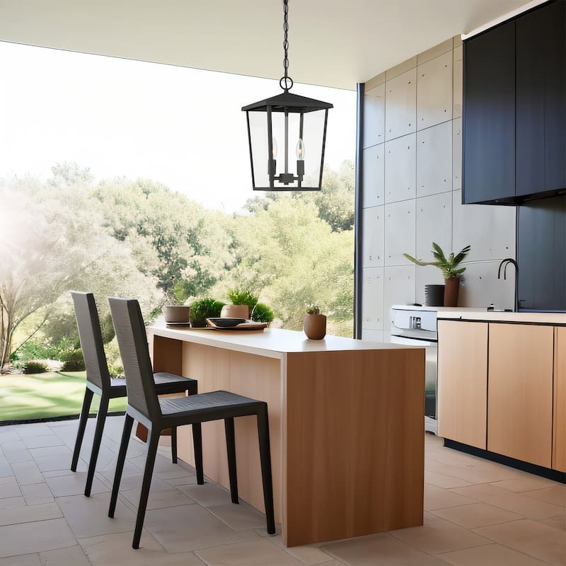 Acroma 2-light Modern Farmhouse Lantern Outdoor Pendant Lighting