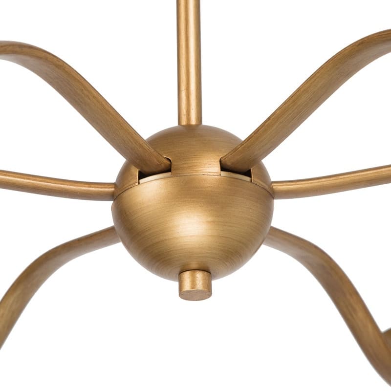 Mid-century Modern Candle Chandelier French Country 6-light Large Size Brass Dining Room Light - D30" x H86.5"