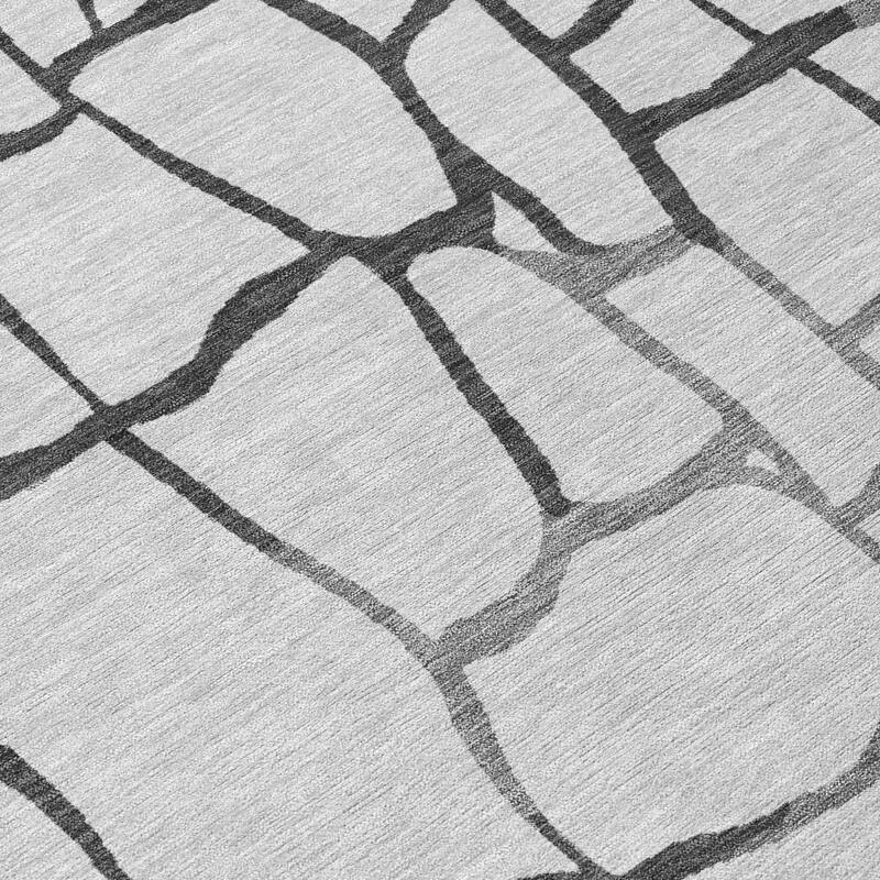 Machine Washable Indoor/ Outdoor Abstract Webby Chantille Rug