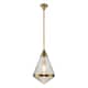Option Vintage Brass / Clear Prismatic Glass