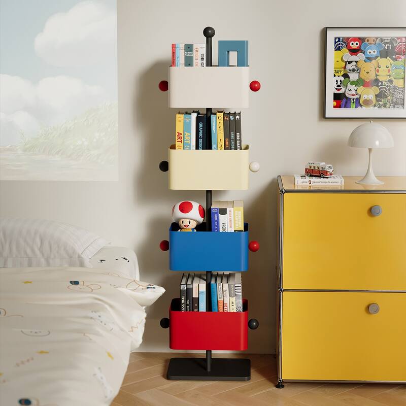 Box Bookshelf Bedside Shelf Living Room Side Table Placement Shelf Home Children'S Corner Placement Shelf Iron Magazine Rack