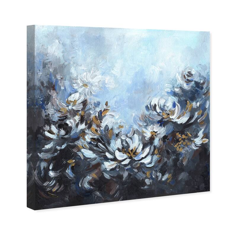 Wynwood Studio Canvas Floral and Botanical Doll Memories - Hidden florals Gray and Modern & Contemporary Wall Art Canvas Print