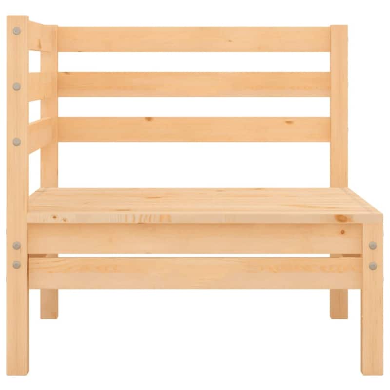 vidaXL Patio Loveseat Outdoor Patio 2-Seater Sofa for Garden Solid Wood Pine - 25" x 25" x 24.6"
