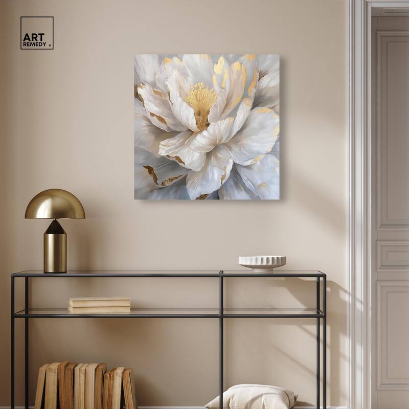 Golden Veins of Grace Canvas by Art Remedy, Gallery Wrapped