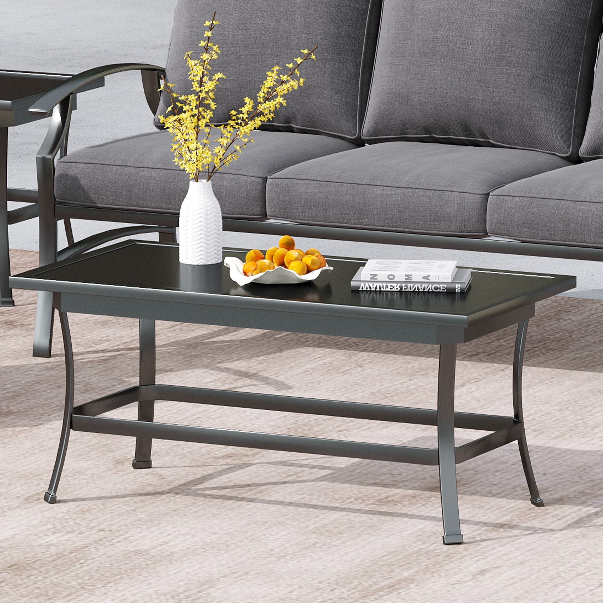 UIXE Outdoor All Weather Coffee Tables For Patio