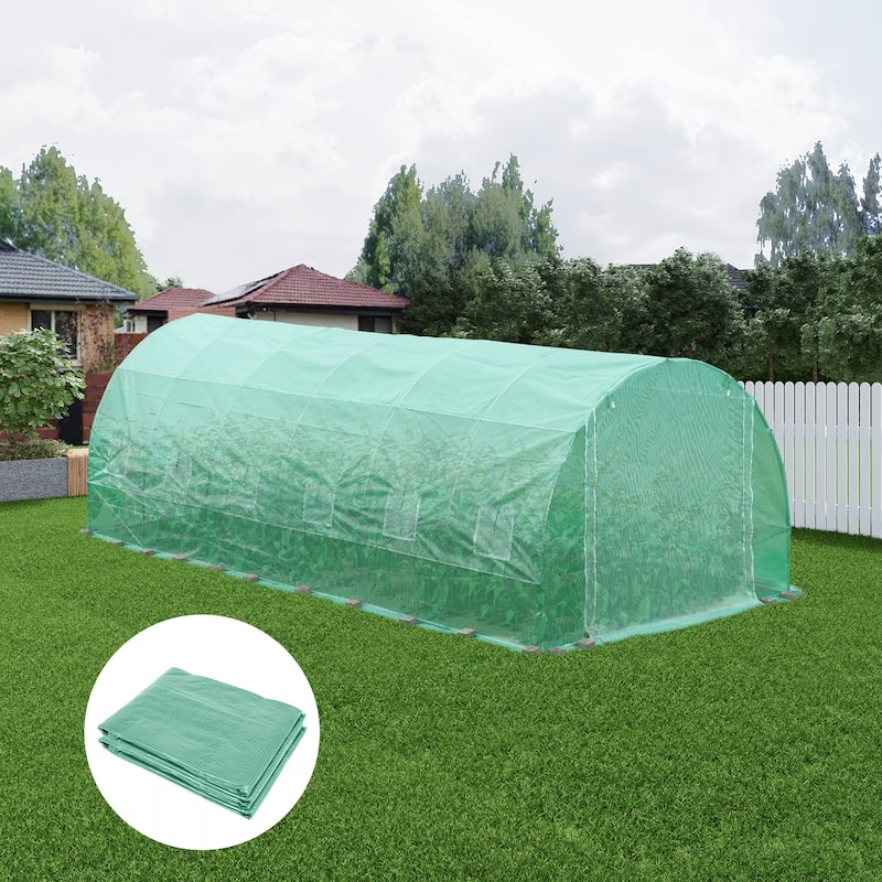 Aoodor Replacement Greenhouse Cover, Walk-in Tunnel Plant Gardening Spare Cover (No Frame)