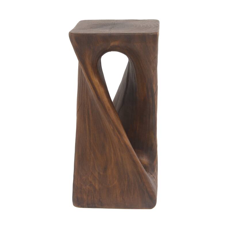 Christopher Knight Home - Stella Twisted Spiral Wood Grain Side Table