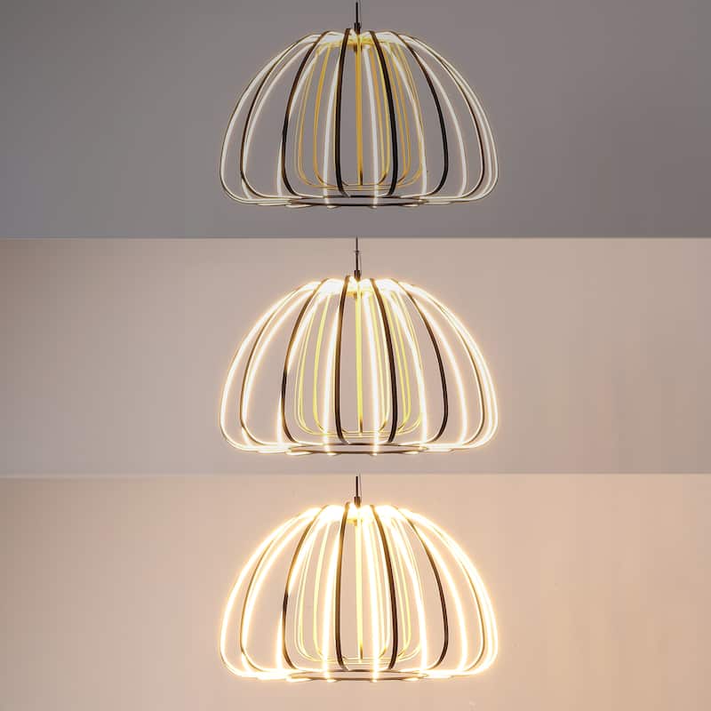 Adjustable Dimmable Cage Integrated LED Pendant, By JONATHAN Y