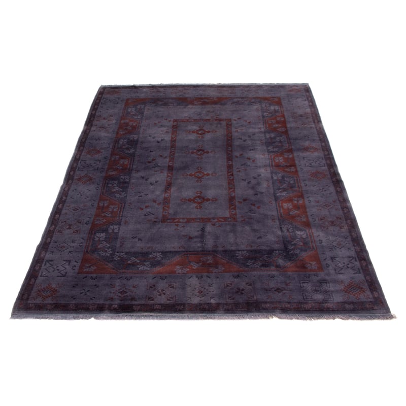 ECARPETGALLERY Hand-knotted Color Transition Purple Wool Rug - 6'6 x 9'2