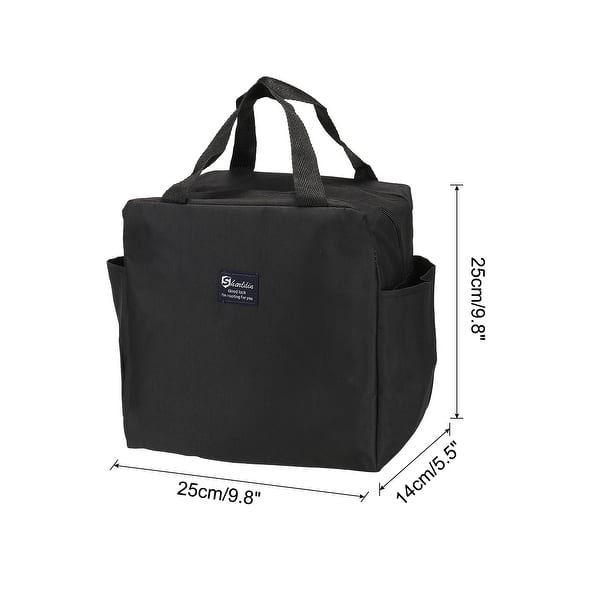 slide 2 of 6, Lunch Box for Women/Men, Insulated Cooler Lunch Bag, 9.8x5.5x9.8 Inch Black