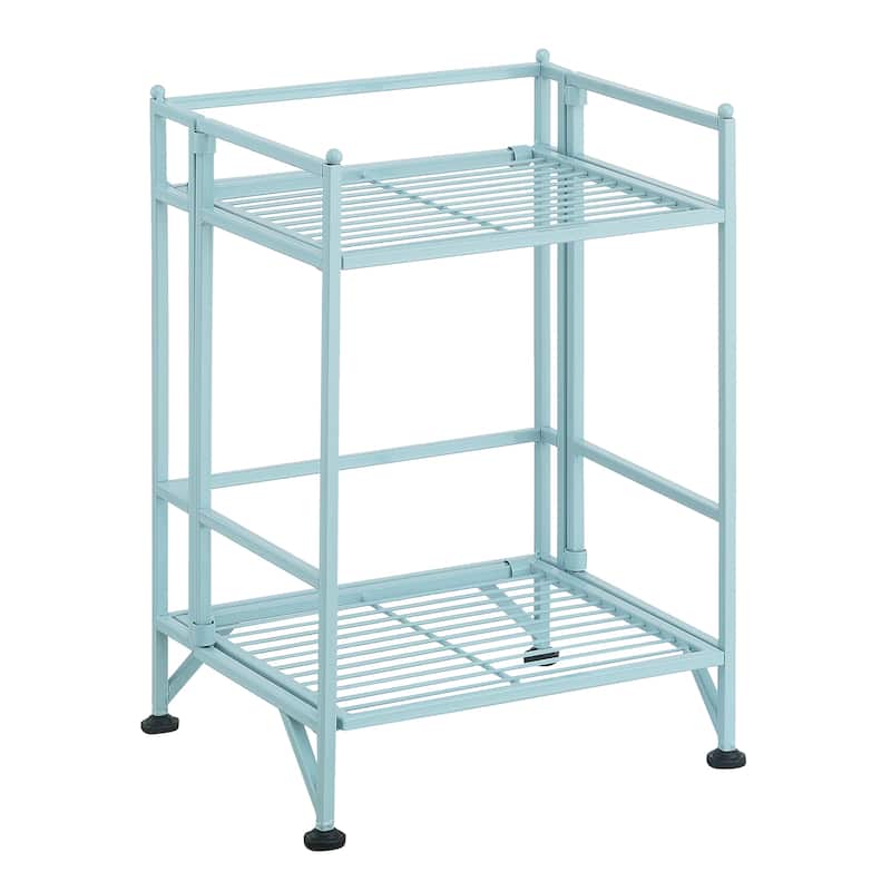 Convenience Concepts Xtra Storage 2 Tier Folding Metal Shelf - Sea Foam