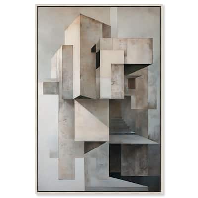 Grey Matrixy Canvas by Art Remedy