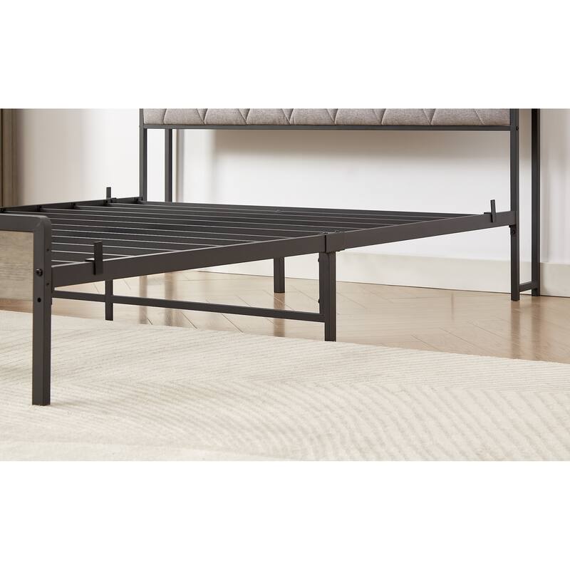 Full and Queen Size Bed Frame with Charging Station and Storage.