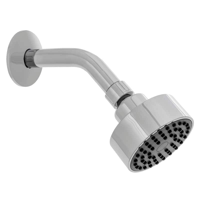 SAFAVIEH Solea Brighten Stainless Steel Single Setting Bathroom Shower Head - 7.2" x 3.1" x 2.4"