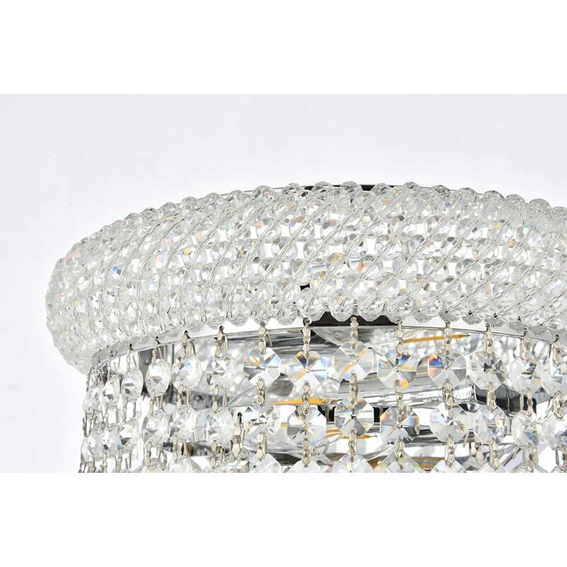 Elegant Lighting 12-inch 2-light Chrome Royal Cut Crystal Clear Wall Sconce
