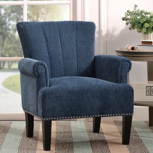 Nestfair Accent Rivet Tufted Polyester Armchair On Sale Bed
