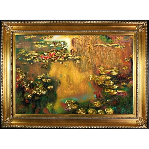 Claude Monet 'Water Lilies' (Luxury Line) Hand Painted Oil Reproduction