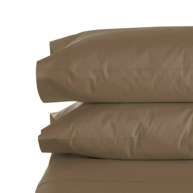 Soft Feel 1800 Soft Pillow Case Set Queen/Standard or King Set of 2 - Taupe - Queen