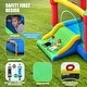 preview thumbnail 2 of 7, 15ft x 12ft 600lbs Large Outdoor Bouncy Castle with Wider Slide & Basketball Hoop, Great for Birthday Party, Blower Included