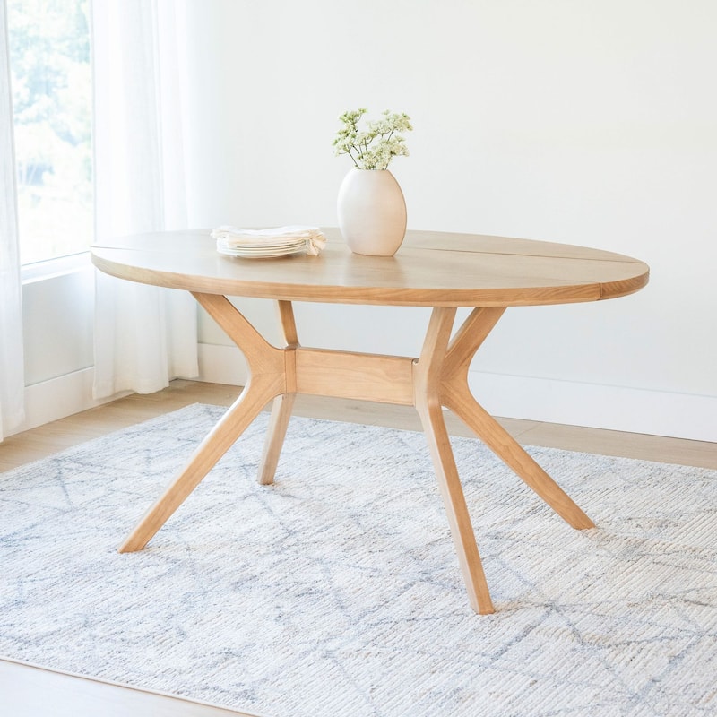 Oval 62" Solid Wood Verso Dining Table for 4