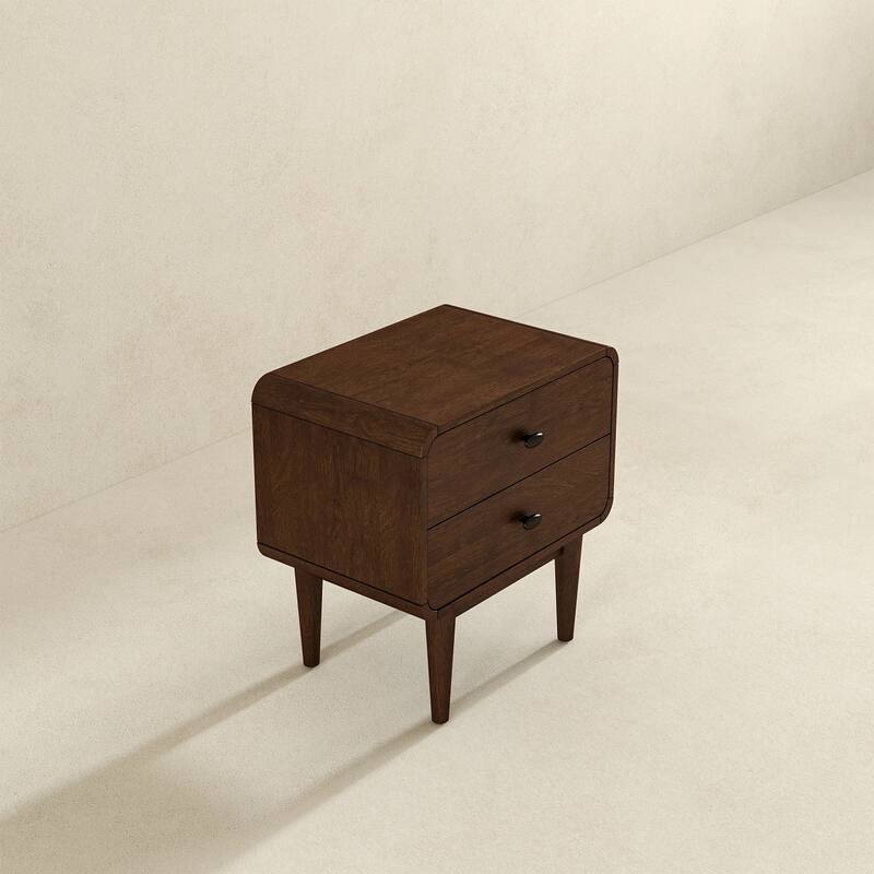 GDFStudio - Alexa Modern Mid-Century Nightstand with Solid Wood Frame & Tapered Legs