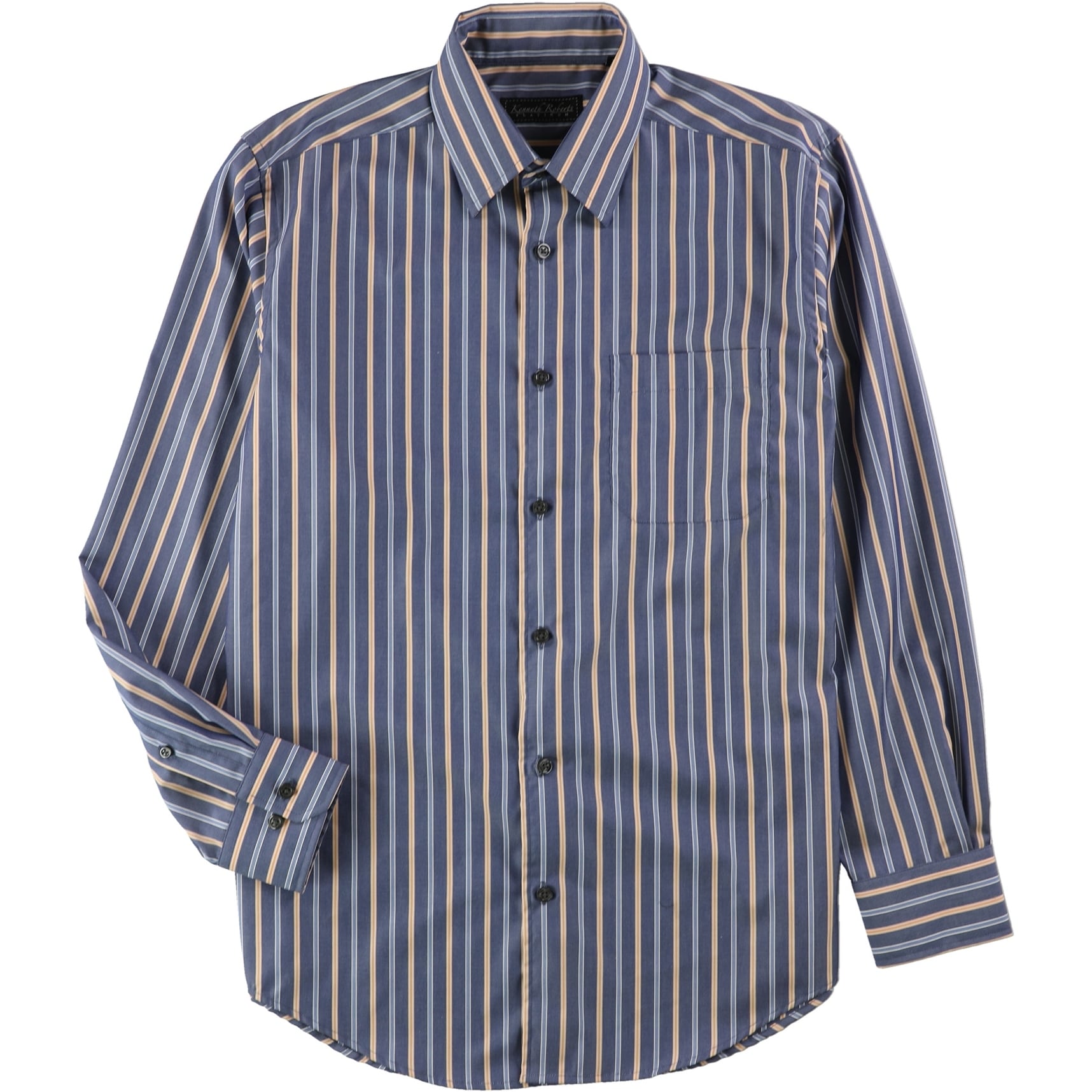 Kenneth Roberts Mens Striped Button 