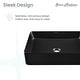 preview thumbnail 11 of 11, Concorde Rectangle Ceramic Vessel Sink, Matte Black