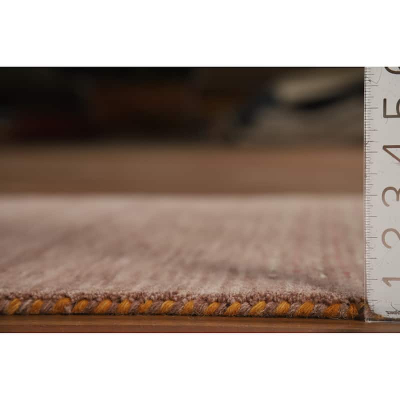 Tribal Gabbeh Indian Runner Rug Handmade Brown Oriental Wool Carpet - 2'8" x 10'0"