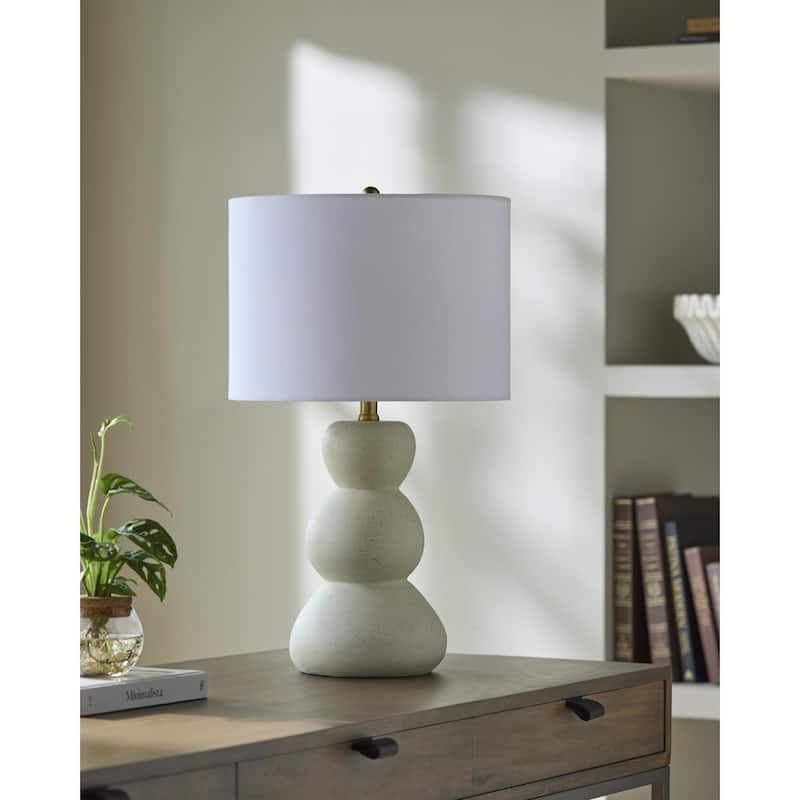 Livabliss Cayey Country Accent Table Lamp - Cream/White