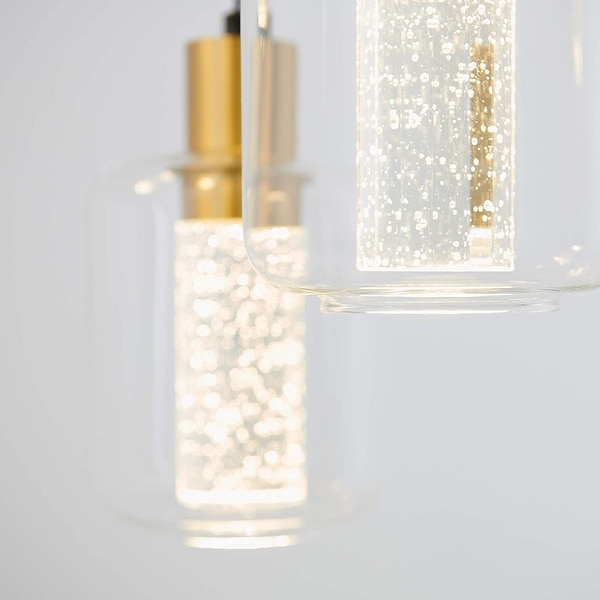 Artika Champagne Globe 4 Light Integrated LED Pendant Light Fixture