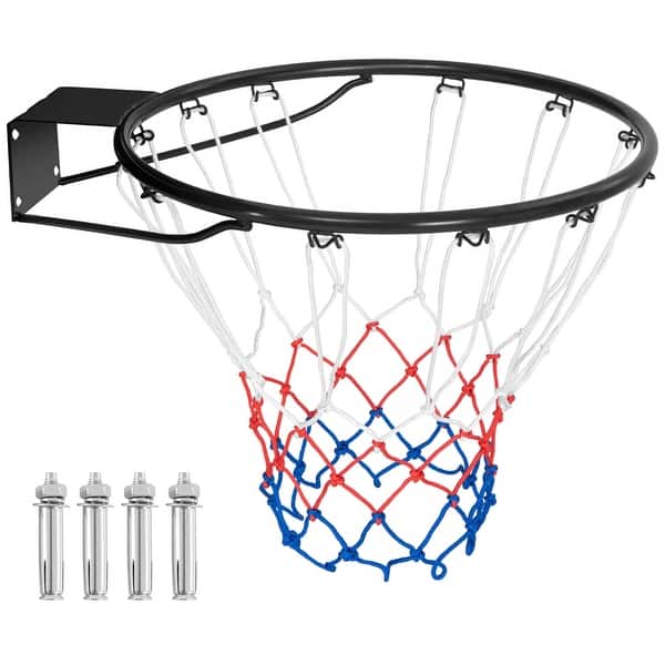 slide 2 of 18, Costway 18" Basketball Rim Wall Door Mounted Basketball Hoop with All - See Details Black