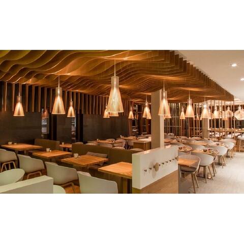 Elite Living Wooden Ceiling Pendant Light 10" 1-light