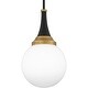preview thumbnail 4 of 3, Arlo 1-Light Matte Black Pendant Light