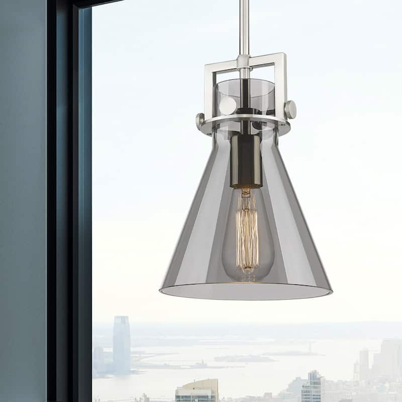 Innovations Lighting 411-1SS-11-8 Newton Cone Pendant Newton Cone 8"