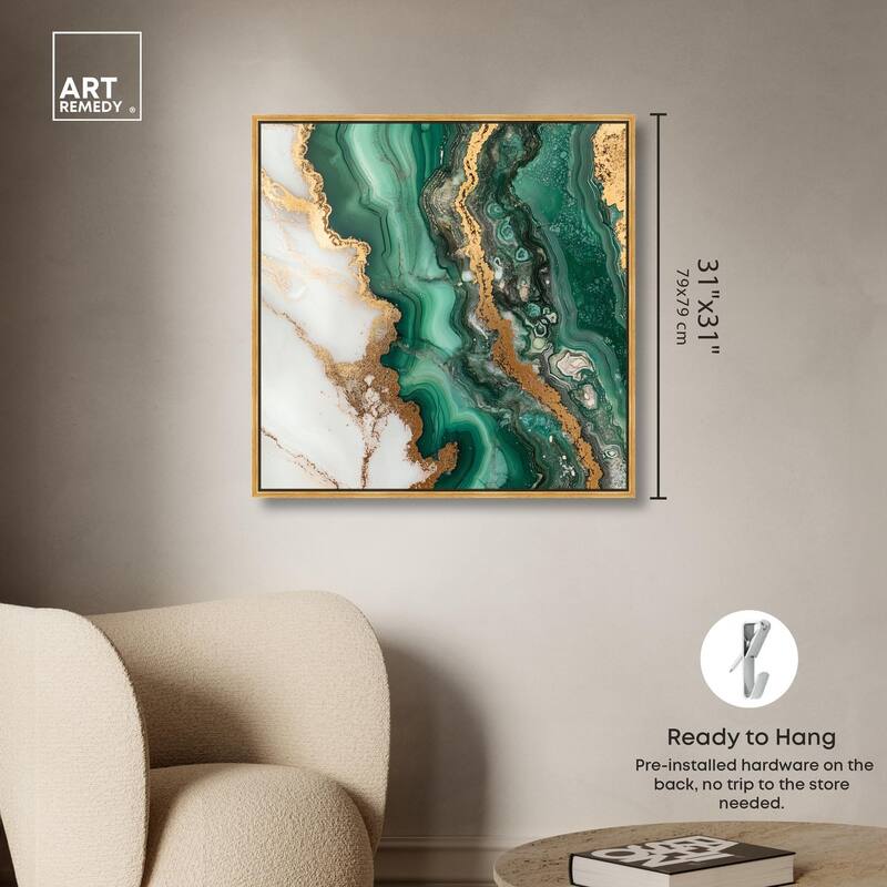 Malachite Majesty Canvas by Art Remedy