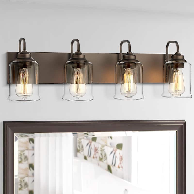 Oil Rubbed Bronze Bathroom Vanity Light - 4-Light - Oil Rubbed Bronze