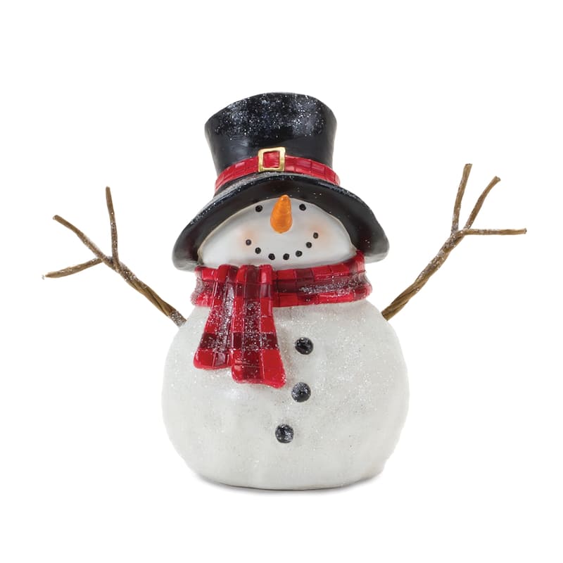 Snowman with Scarf Figurine (Set of 4)