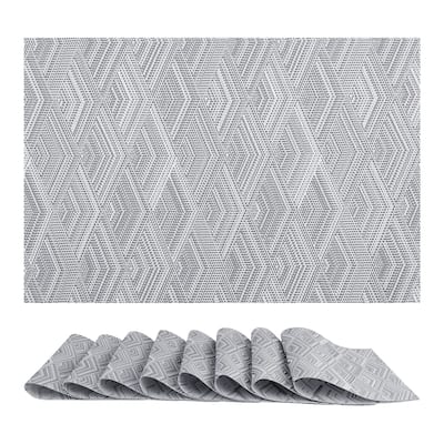 Placemats Set of 8 PVC Table Placemats for Kitchen Dining Table Decor - 18*12Inch