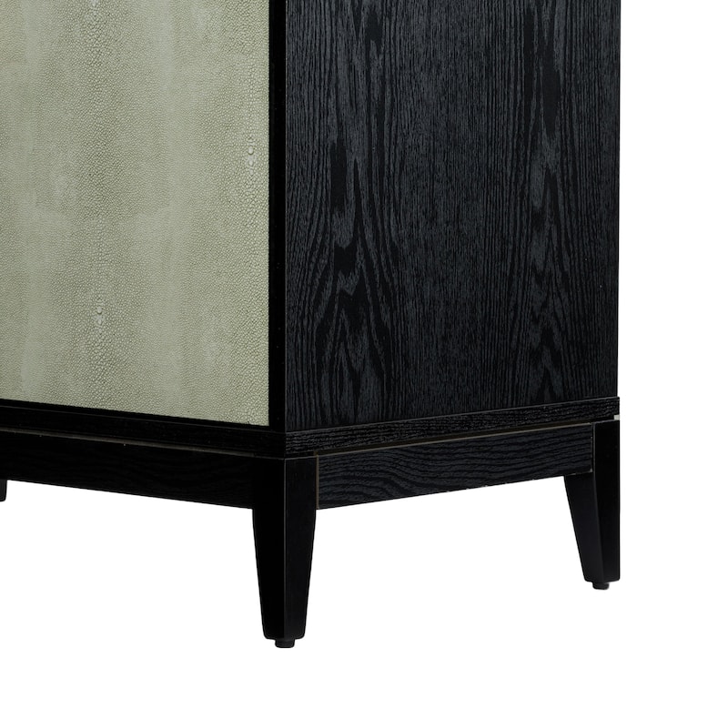 Sango Shagreen 2 Door Cabinet - Black, Stylish and Functional Storage