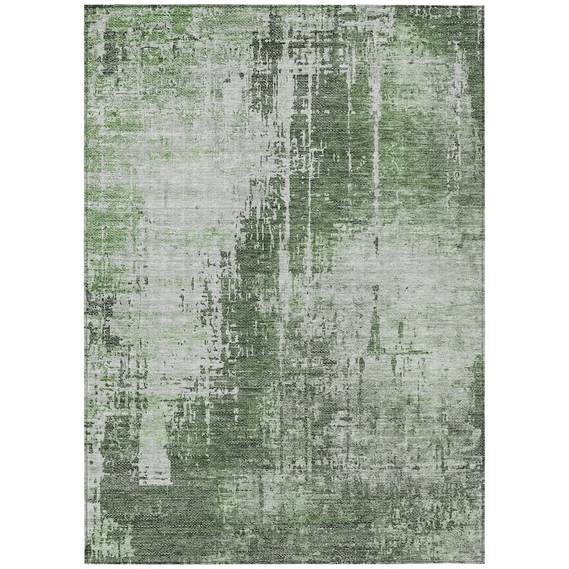 Machine Washable Indoor/ Outdoor Chantille Abstract Ombre Rug